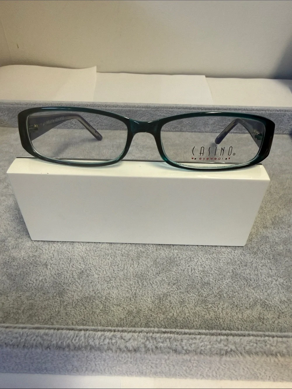 NWOT Vintage Casino Shelly Blue/Teal Ideal Optics  Rectangular Eyeglass Frames